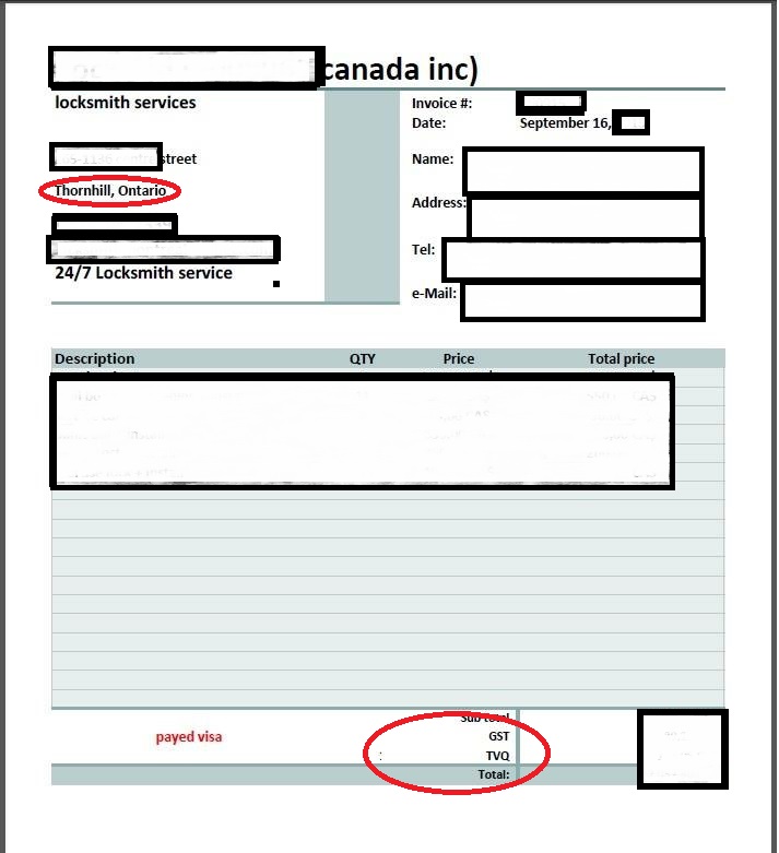 invoice semple